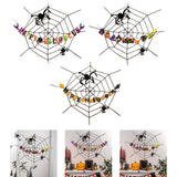 Maxbell Halloween Spider Web Decoration Halloween Decor for Wall Party Supplies Yard Style A