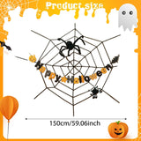 Maxbell Halloween Spider Web Decoration Halloween Decor for Wall Party Supplies Yard Style A