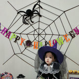 Maxbell Halloween Spider Web Decoration Halloween Decor for Wall Party Supplies Yard Style A