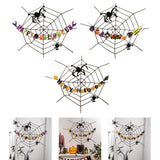 Maxbell Halloween Spider Web Decoration Halloween Decor for Wall Party Supplies Yard Style A