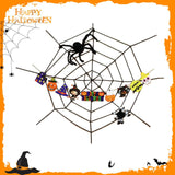 Maxbell Halloween Spider Web Decoration Halloween Decor for Wall Party Supplies Yard Style C
