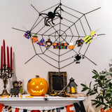 Maxbell Halloween Spider Web Decoration Halloween Decor for Wall Party Supplies Yard Style C