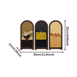 Maxbell Desk Decorative Screen Modern 3 Panel Divider for Shelf Home Decor