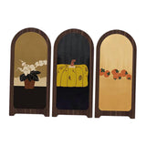 Maxbell Desk Decorative Screen Modern 3 Panel Divider for Shelf Home Decor