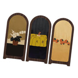Maxbell Desk Decorative Screen Modern 3 Panel Divider for Shelf Home Decor