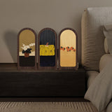 Maxbell Desk Decorative Screen Modern 3 Panel Divider for Shelf Home Decor