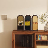 Maxbell Desk Decorative Screen Modern 3 Panel Divider for Shelf Home Decor