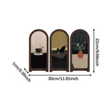 Maxbell Desk Decorative Screen Modern 3 Panel Divider for Shelf Home Decor