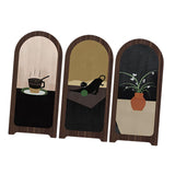Maxbell Desk Decorative Screen Modern 3 Panel Divider for Shelf Home Decor