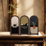 Maxbell Desk Decorative Screen Modern 3 Panel Divider for Shelf Home Decor