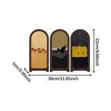 Maxbell Desk Decorative Screen Modern 3 Panel Divider for Shelf Home Decor