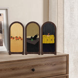Maxbell Desk Decorative Screen Modern 3 Panel Divider for Shelf Home Decor