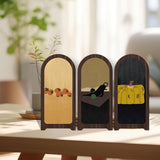 Maxbell Desk Decorative Screen Modern 3 Panel Divider for Shelf Home Decor