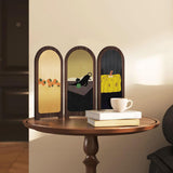Maxbell Desk Decorative Screen Modern 3 Panel Divider for Shelf Home Decor