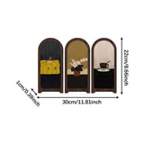 Maxbell Desk Decorative Screen Modern 3 Panel Divider for Shelf Home Decor