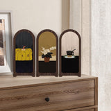 Maxbell Desk Decorative Screen Modern 3 Panel Divider for Shelf Home Decor