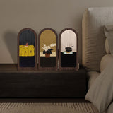Maxbell Desk Decorative Screen Modern 3 Panel Divider for Shelf Home Decor