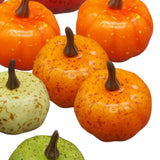 Maxbell 12Pcs Mini Artificial Pumpkins Foam Pumpkins for Kitchen Decoration Festival