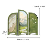 Maxbell Mini Folding Screen Classic 3 Panel Divider for Shelf Home Decor