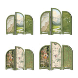 Maxbell Mini Folding Screen Classic 3 Panel Divider for Shelf Home Decor