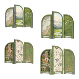 Maxbell Mini Folding Screen Classic 3 Panel Divider for Shelf Home Decor