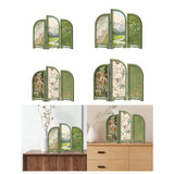 Maxbell Mini Folding Screen Classic 3 Panel Divider for Shelf Home Decor