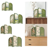 Maxbell Mini Folding Screen Classic 3 Panel Divider for Shelf Home Decor