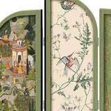Maxbell Mini Folding Screen Classic 3 Panel Divider for Shelf Home Decor