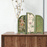 Maxbell Mini Folding Screen Classic 3 Panel Divider for Shelf Home Decor