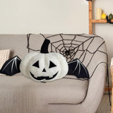 Maxbell Halloween Pumpkin Throw Pillow Home Decor Decorative Pillow for Home Holiday White