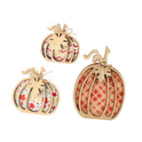 Maxbell 3Pcs Fall Pumpkin Decor Handmade Crafts Fall Decor for Shelf Mantel Tabletop Style A