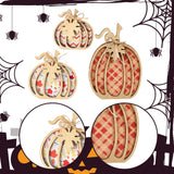 Maxbell 3Pcs Fall Pumpkin Decor Handmade Crafts Fall Decor for Shelf Mantel Tabletop Style A