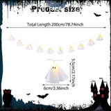Maxbell Halloween Ghost String Light Halloween Decoration for Porch Backyard Outside