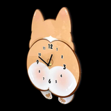 Maxbell Dog Wall Clock Cute Cartoon Wall Ornament for Office Dining Room Living Room
