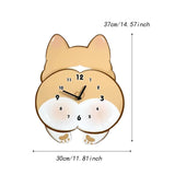 Maxbell Dog Wall Clock Cute Cartoon Wall Ornament for Office Dining Room Living Room