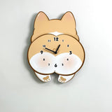 Maxbell Dog Wall Clock Cute Cartoon Wall Ornament for Office Dining Room Living Room