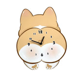 Maxbell Dog Wall Clock Cute Cartoon Wall Ornament for Office Dining Room Living Room