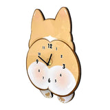 Maxbell Dog Wall Clock Cute Cartoon Wall Ornament for Office Dining Room Living Room