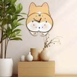 Maxbell Dog Wall Clock Cute Cartoon Wall Ornament for Office Dining Room Living Room