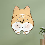 Maxbell Dog Wall Clock Cute Cartoon Wall Ornament for Office Dining Room Living Room