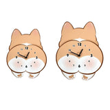 Maxbell Wall Hanging Clock Modern Dog Butt Silent for Kitchen Living Room Home Decor S