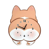 Maxbell Wall Hanging Clock Modern Dog Butt Silent for Kitchen Living Room Home Decor S