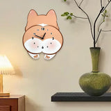Maxbell Wall Hanging Clock Modern Dog Butt Silent for Kitchen Living Room Home Decor S