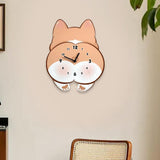 Maxbell Wall Hanging Clock Modern Dog Butt Silent for Kitchen Living Room Home Decor L