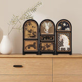 Maxbell Chinese Design Mini Screen Ornament 30x22cm for Shelf Dining Room
