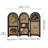 Maxbell Chinese Design Mini Screen Ornament 30x22cm for Shelf Dining Room