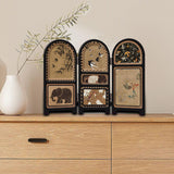 Maxbell Chinese Design Mini Screen Ornament 30x22cm for Shelf Dining Room