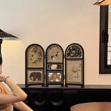 Maxbell Chinese Design Mini Screen Ornament 30x22cm for Shelf Dining Room