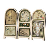Maxbell Chinese Design Mini Screen Ornament 30x22cm for Shelf Dining Room
