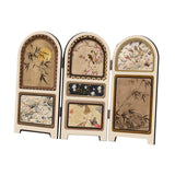 Maxbell Chinese Design Mini Screen Ornament 30x22cm for Shelf Dining Room